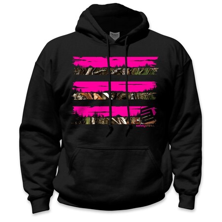 Safetyshirtz PNW Camo High Visibility Hoodie, Black, S 75030503S